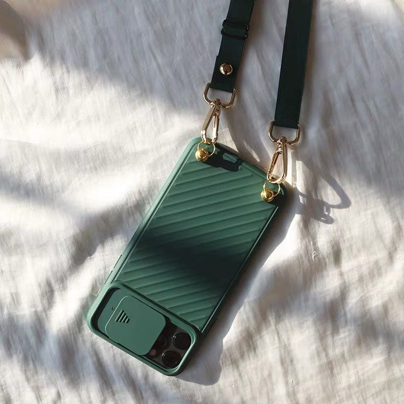 Funda para iPhone con tapa deslizante para la cámara