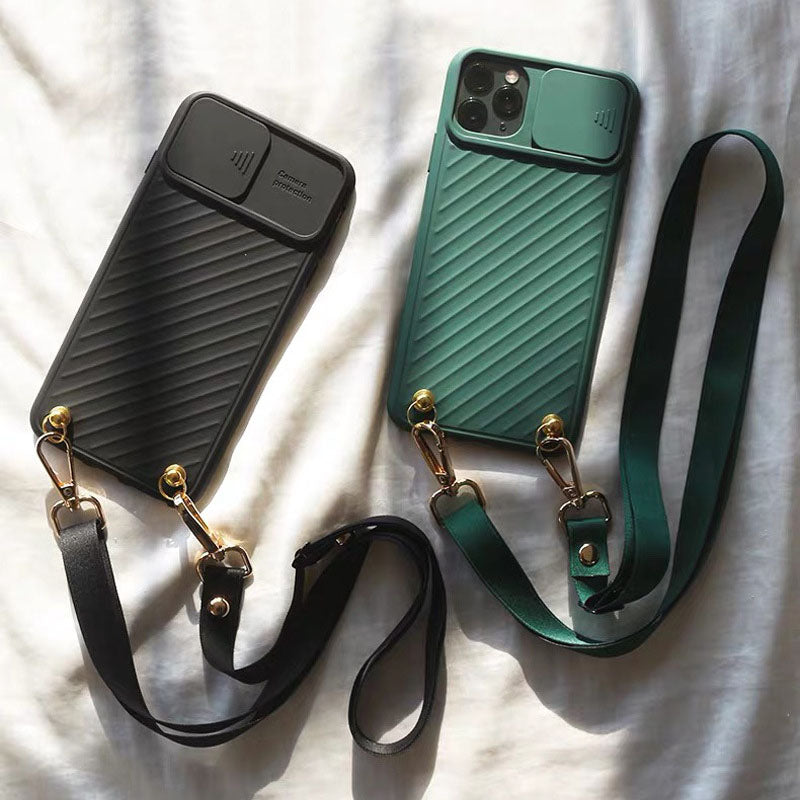 Funda para iPhone con tapa deslizante para la cámara