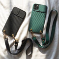 Funda para iPhone con tapa deslizante para la cámara