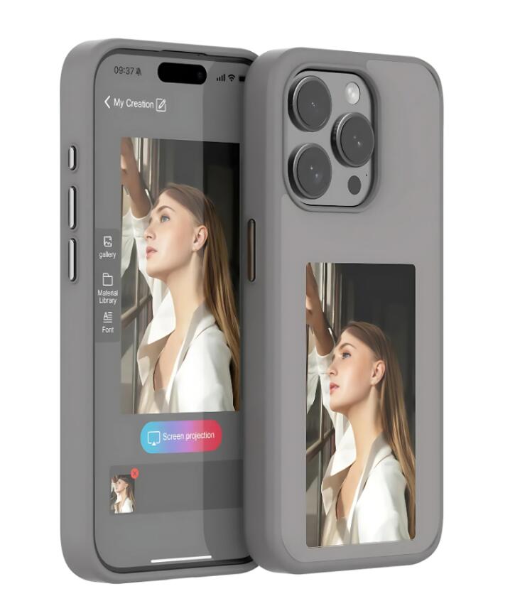 Funda con pantalla E-Ink para iPhone