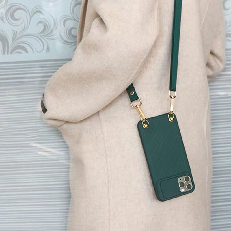 Funda para iPhone con tapa deslizante para la cámara