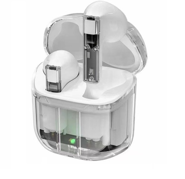 Auriculares Bluetooth transparentes «cápsula espacial»