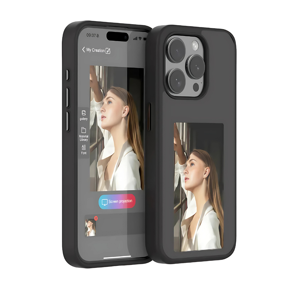 Funda con pantalla E-Ink para iPhone