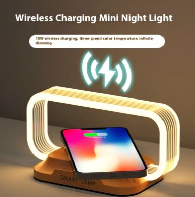 Lámpara LED de noche con cargador inalámbrico