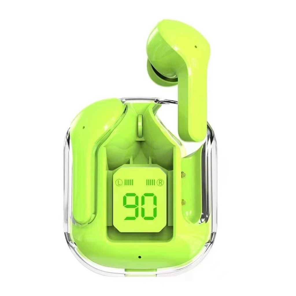 Auriculares Bluetooth con estuche transparente