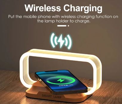 Lámpara LED de noche con cargador inalámbrico