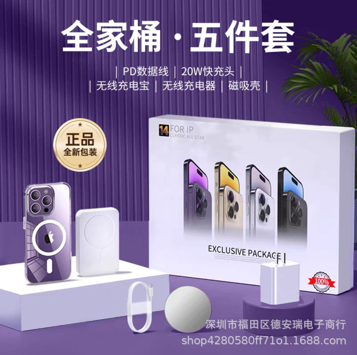 Set de Accesorios de Cargador Rápido Dual-C de 35W para iPhone