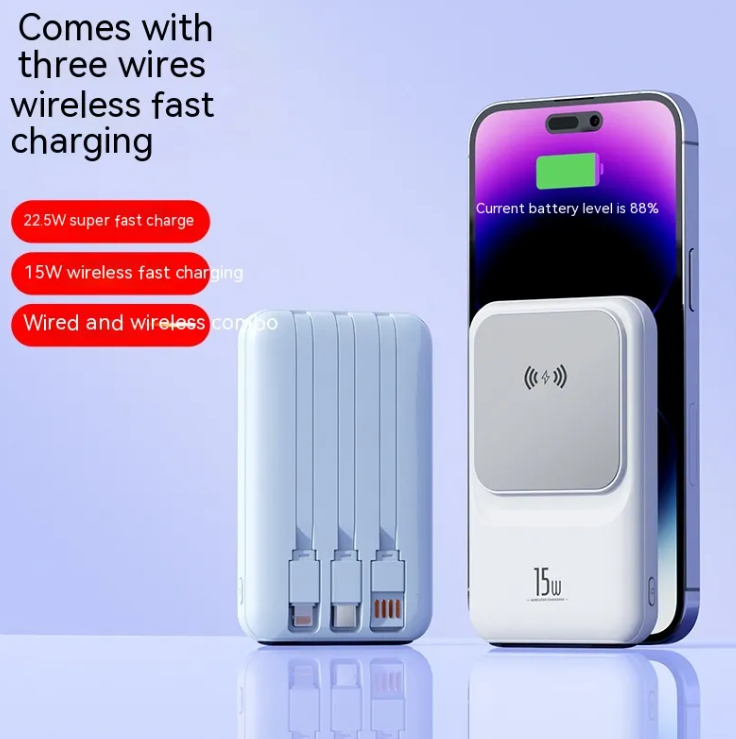 Batería externa magnética con carga inalámbrica 10.000 mAh