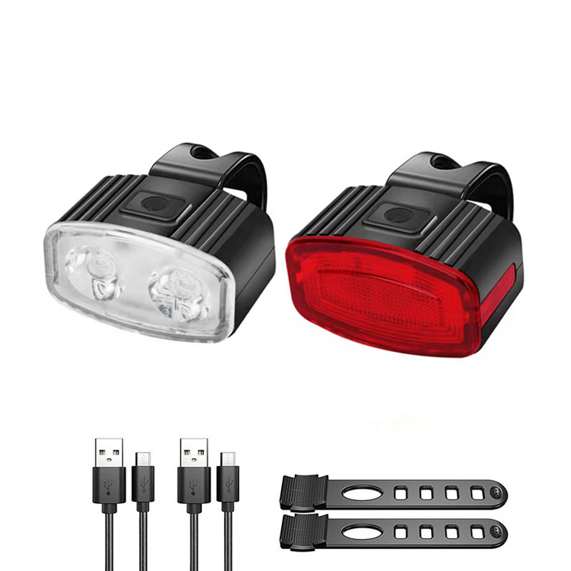Set de luces LED para bicicleta recargables por USB