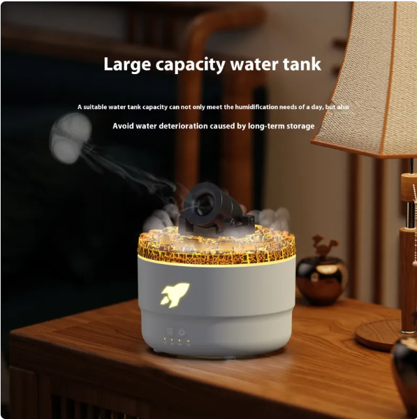 Humidificador aromaterapia con efecto llama