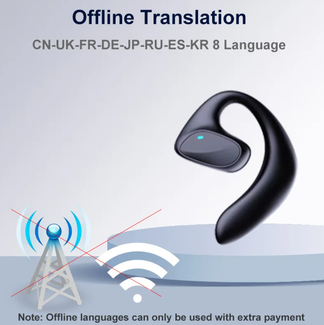 Auriculares Bluetooth con traducción bidireccional en tiempo real