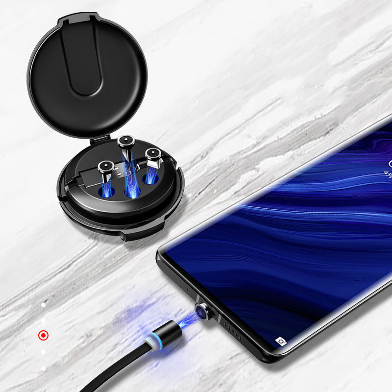 Cable de carga magnético 3 en 1 (USB-C, Lightning y Micro USB)