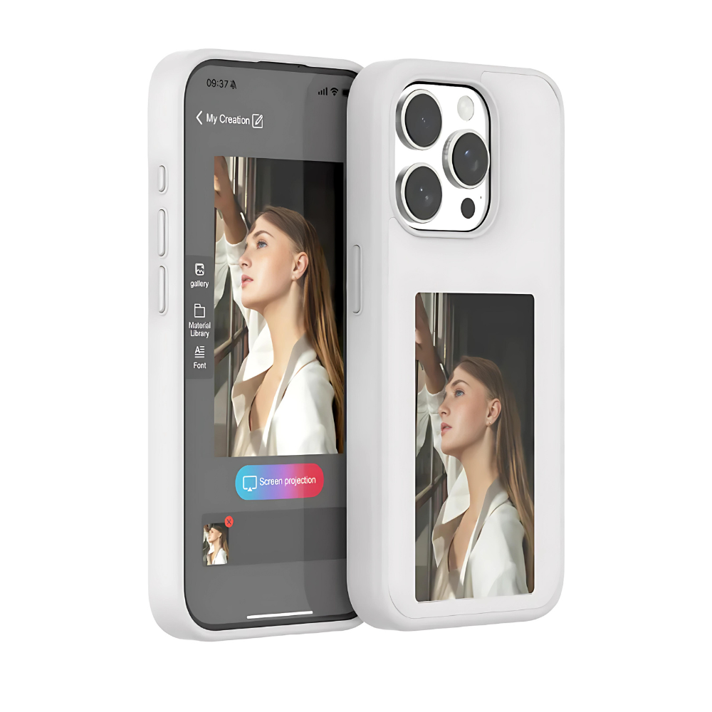 Funda con pantalla E-Ink para iPhone
