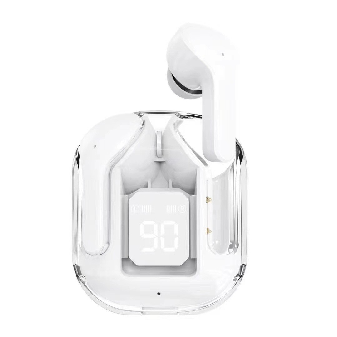 Auriculares Bluetooth con estuche transparente
